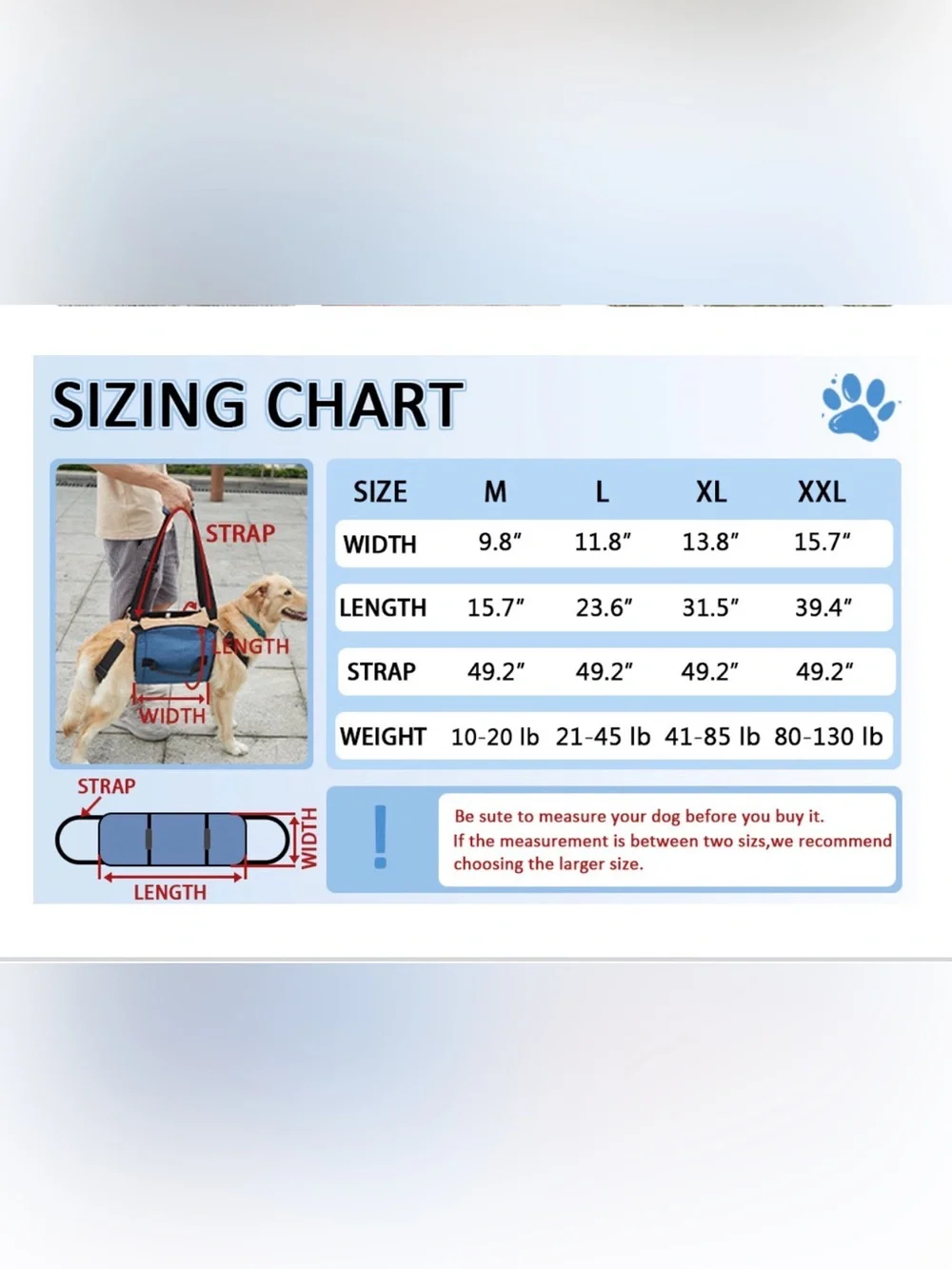 Coodeo Dog Carry Sling Pet Carrier Size Large